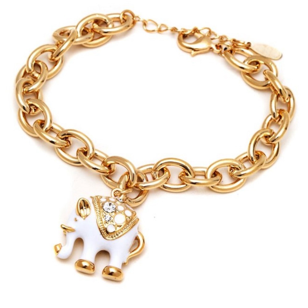 🐘 18k Gold Plated Elephant Charm Bracelet 🐘